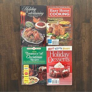 Vintage Holiday Entertaining Cookbooks Set of 4 Books